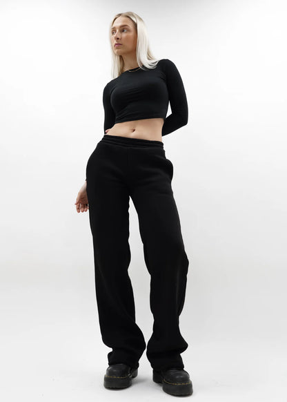 Low/mid waist jogger pants crème (TALL)