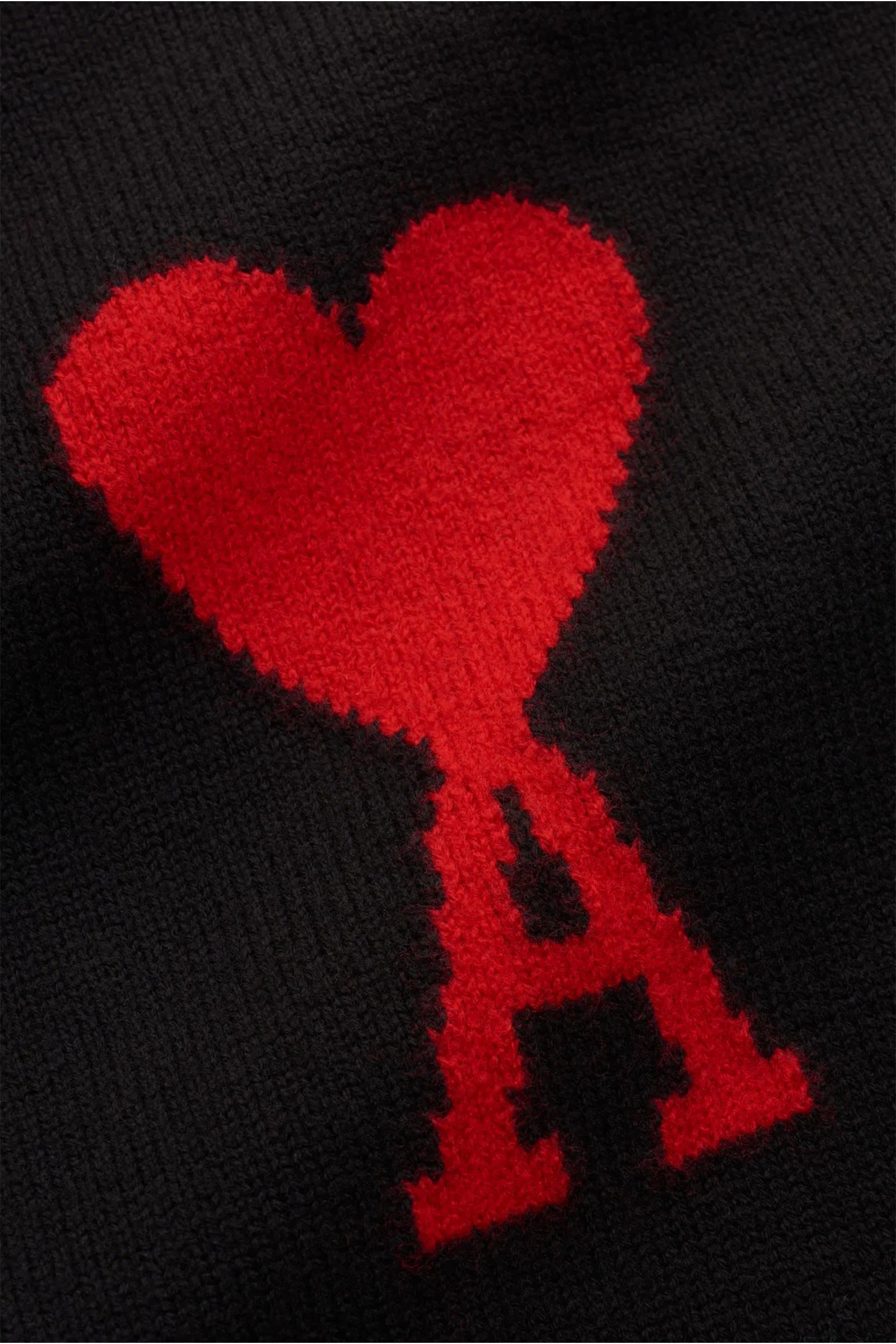 AMI HEART TURTLENECK JUMPER