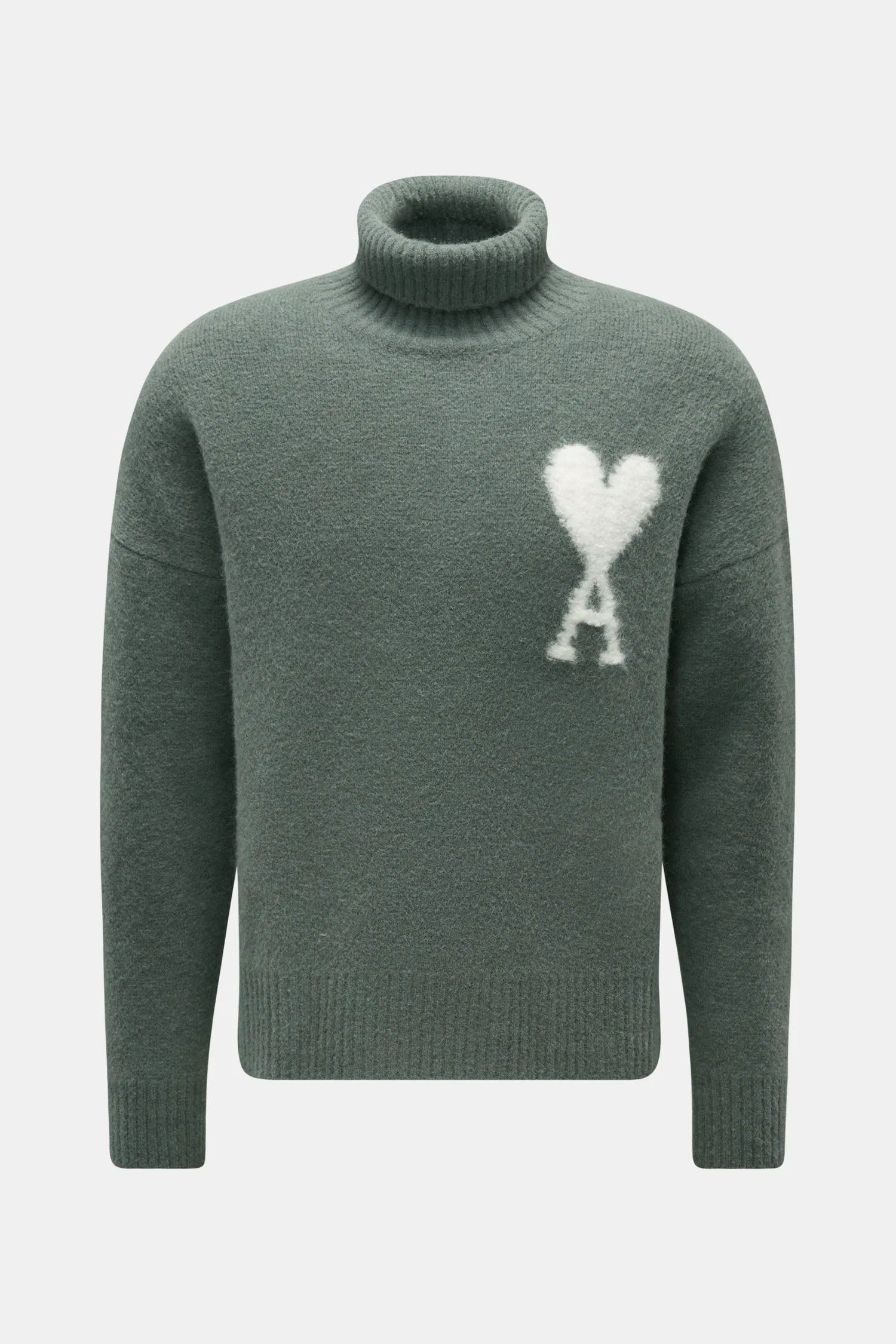 AMI HEART TURTLENECK JUMPER